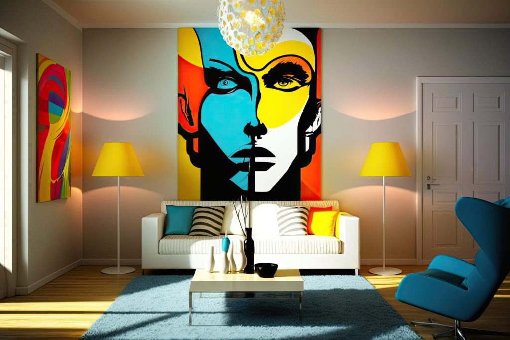 décorer un intérieur moderne avec des oeuvres d'art Pop ART